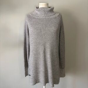Seven Sisters Mendocino Gray Turtleneck Waffle Knit Sweater Women’s L
